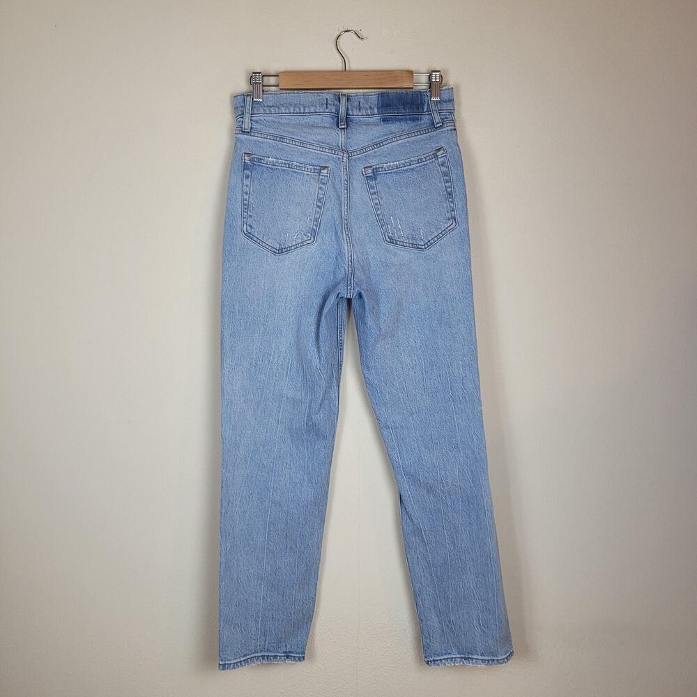 Abercrombie & Fitch Jeans 29 8 Light 90s Straight Ultra High Rise Distressed - Picture 3 of 9